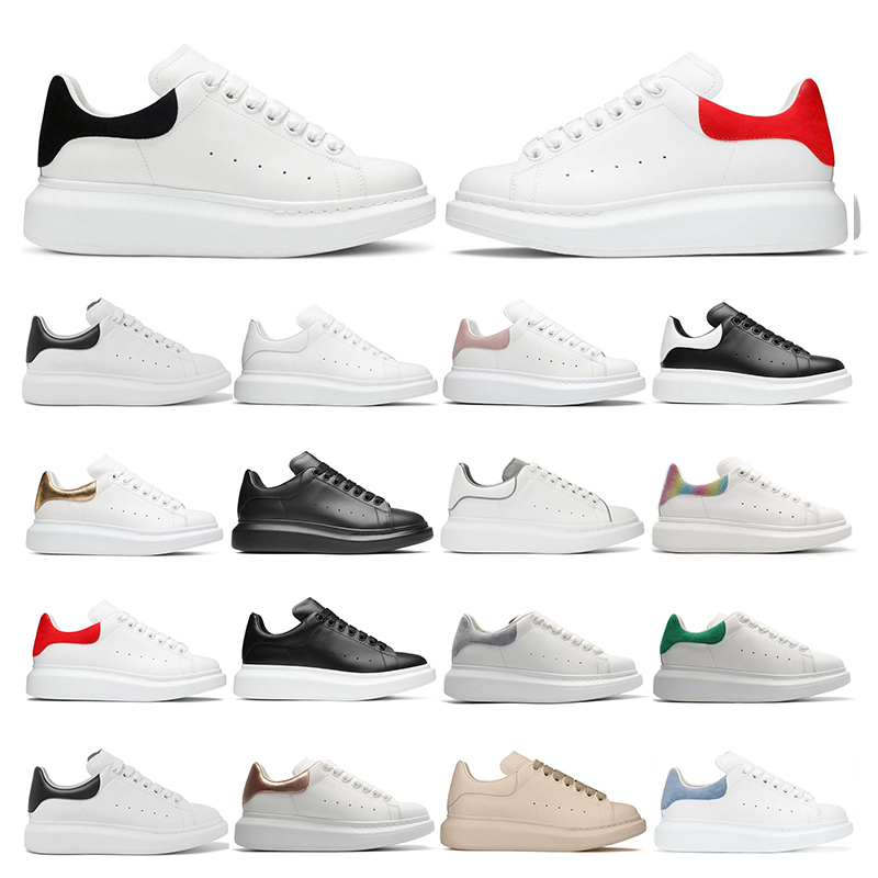 

2021 mens Luxurys designer Casual shoes Reflective women platform black suede white leather red pink grey fashion comfortable flat sneakers, 17