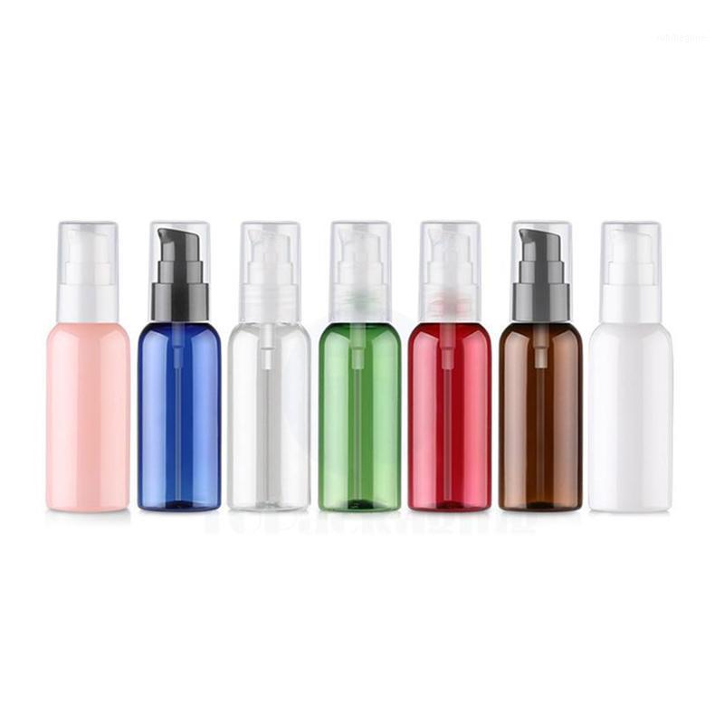 

Storage Bottles & Jars 5pcs/lot 50ml PET Amber Cosmetic Essential Oil Lotion Pump