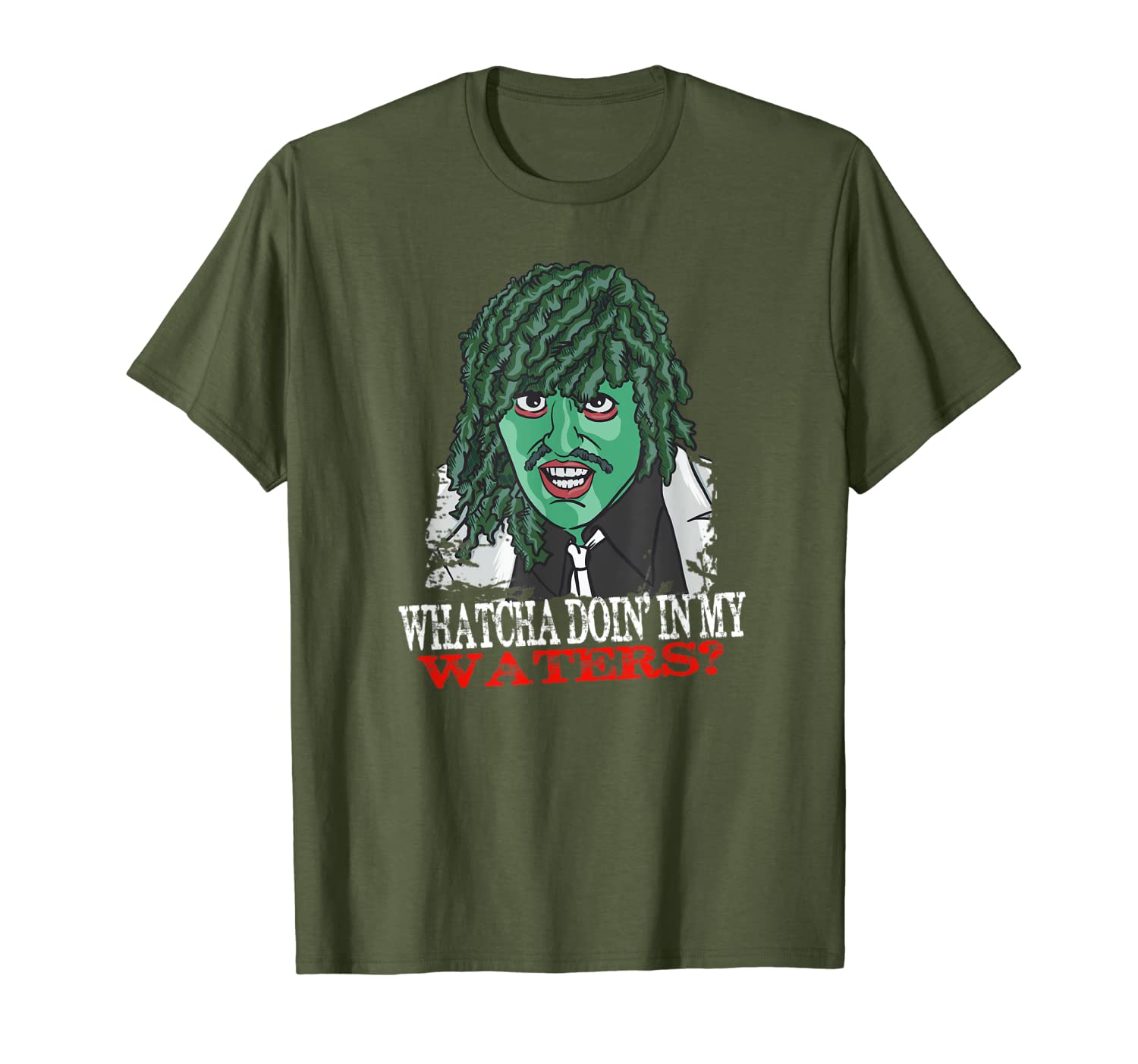 

whatcha doin' in my waters old funny gregg t shirt, White;black