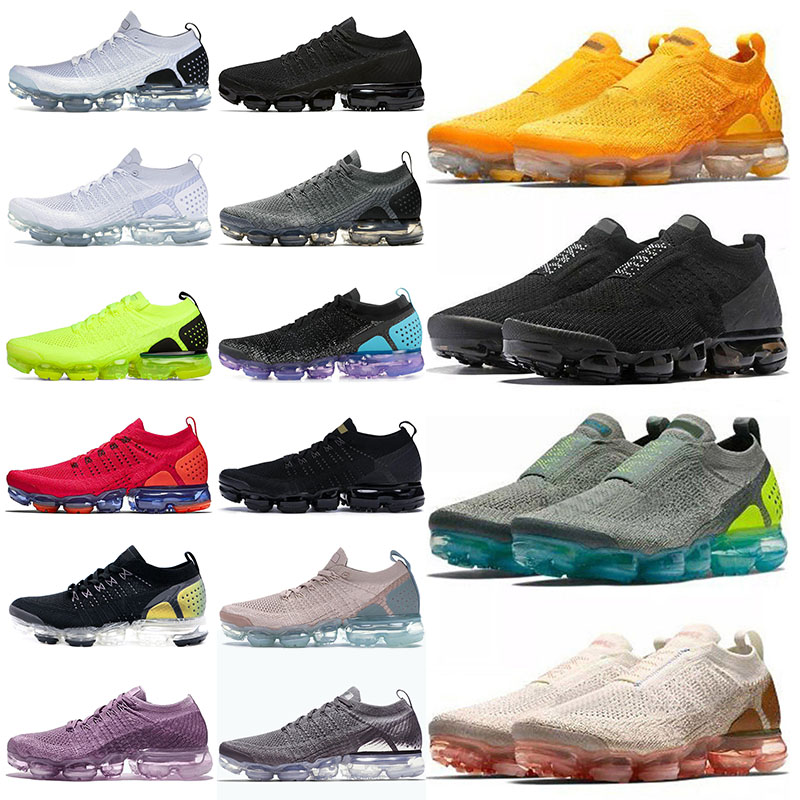 

Vapourmax Tn Plus Flynit Running Shoes Mens Womens Sports Sneakers Gold Moc Laceless Black White air vapor airmax max Trainers Size 36-45