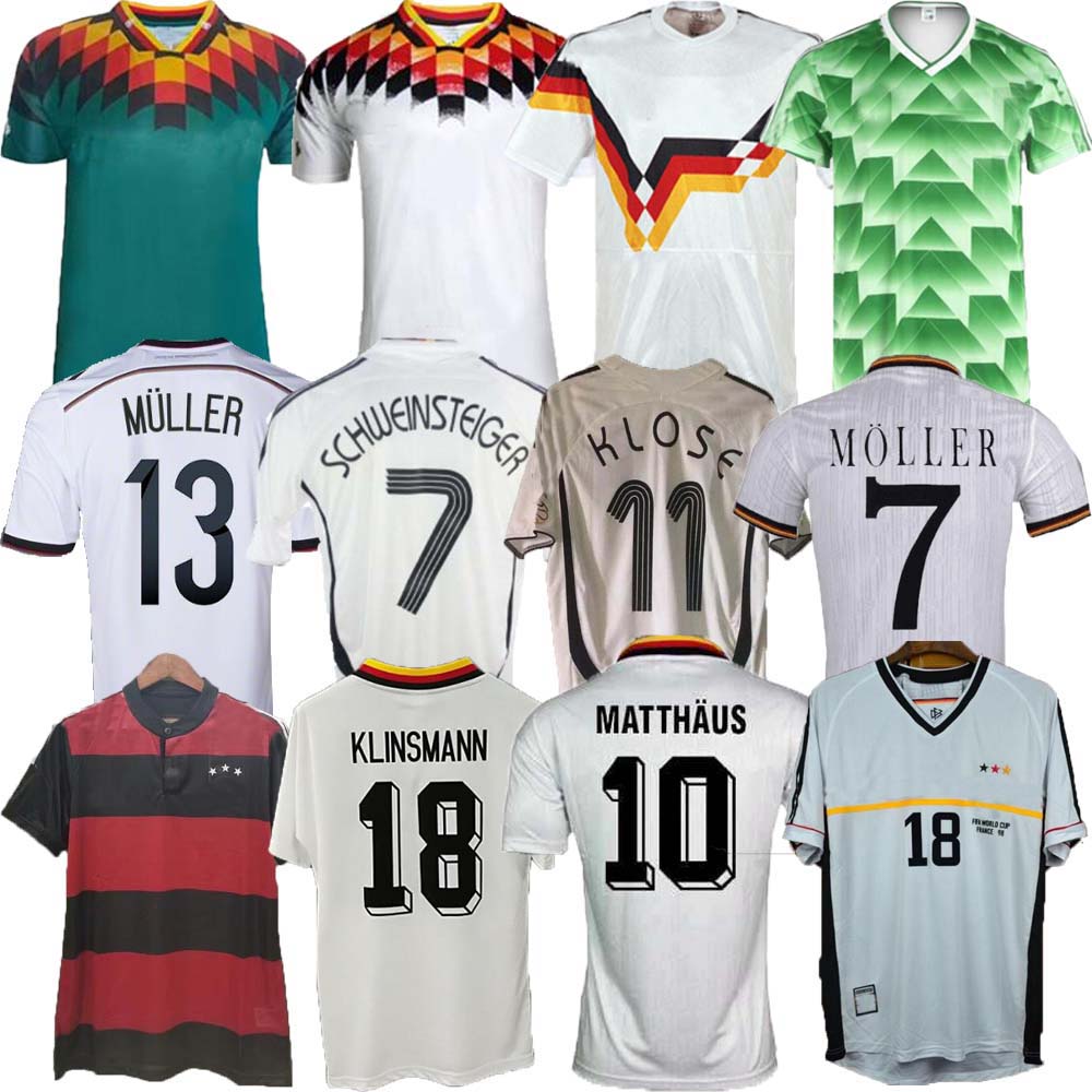 

1990 MatthÃ¤us 1994 1996 Retro Littbarski Ballack Soccer Jersey Klinsmann 1998 2014 Camisetas Kalkbrenner Football Germany 1996 2004 MÃ¶ller, Black;yellow