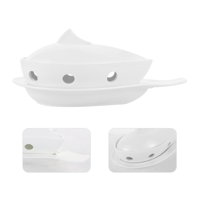 

Decorations 1Pc Home Kitchen Seafood Bowl Abalone Food Serving Plate (White)
