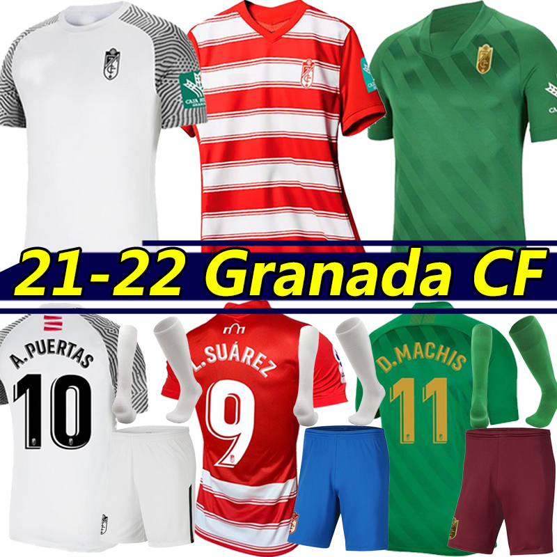 

22/23 Granada CF L.SUAREZ soccer jerseys 2022 2023 ABRAM A.PUERTAS D.MACHIS football shirts MONCHU M.MILLA DOMINGOS D. HERRERA C.NEVA BACCA camiseta futbol Men kids kit, 21-22 home kit