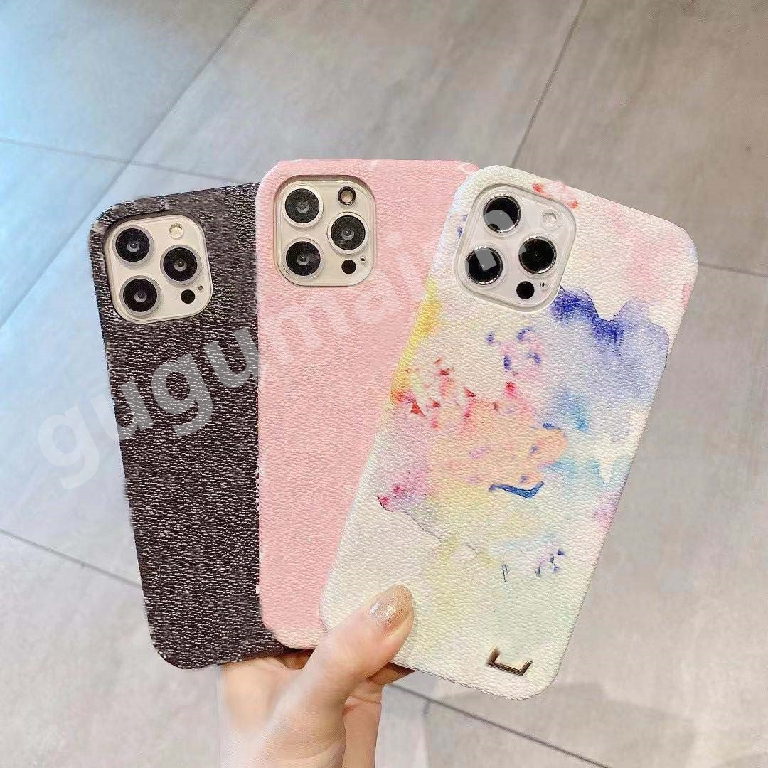 

Designer with box Phone Cases for iphone 12 Pro Max 11 XR XSMax 7 8 plus 6 cover TPU Leather Luxury brand shell protective case