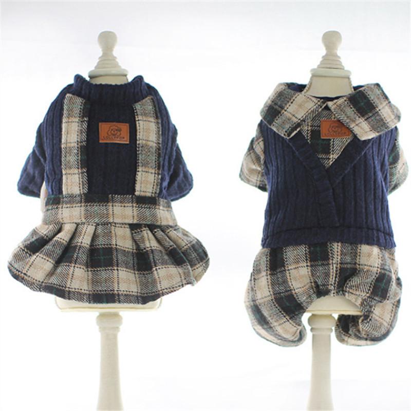 

Dog Apparel Couple Clothes Boy Jumpsuit Girl Dress Winter Pet Outfit Puppy Yorkshire Pomeranian Poodle Schnauzer
