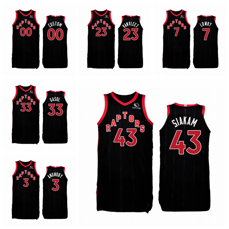 

Toronto Raptors Pascal Siakam Fred VanVleet MEN Black 2020-21 The Defiant Basketball Jersey