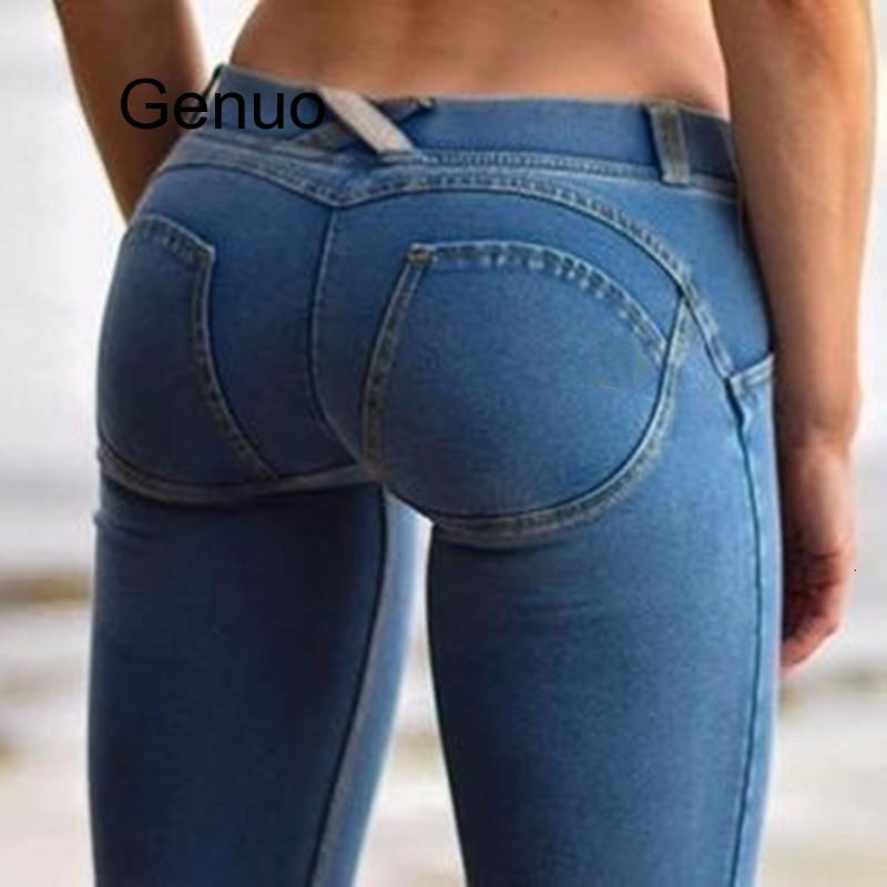 

Jeans Sexy Casual Ny Butt Leggings Bodycon Low Waist Denim Pants Push Up Hip Pencil Lift Women High Street, Blue