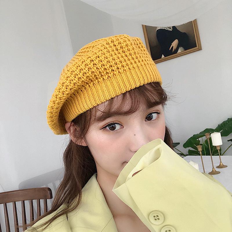 

Beanie/Skull Caps 2021 Arrival Fashion Style Women Four Season Casual Solid Color Hats Beanies, Blue;gray
