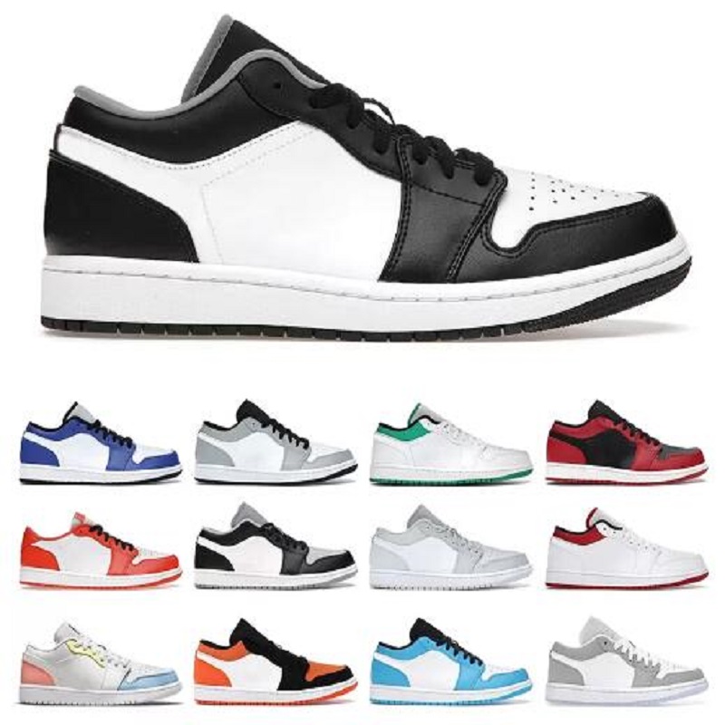 

Jumpman 1 Low Basketball Shoes 1s Wolf Grey Hemp White Court Purple University Blue Black Toe Fragment Reverse Bred Mocha UNC Starfish Mens Trainers Women Sneakers, Color 201