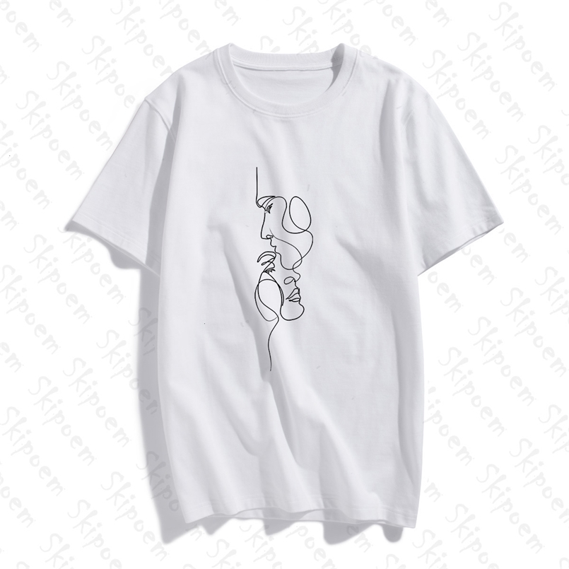 

Simple Line Art Kissing Lovers Tshirt Women Vintage Punk Tumblr Harajuku Short Sleeve Plus Size Cotton T Shirt Femme Streetwear 210708