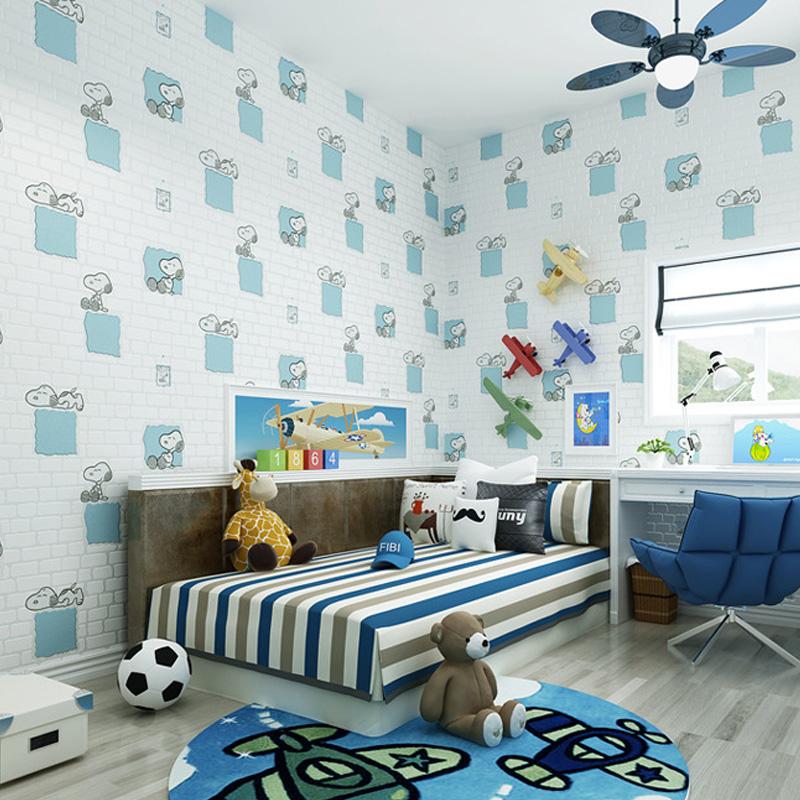 

Roll Wallpaper Lovely Cartoon Children's Room Brick Hair Bubble Environmental Non-woven U171 Wallpapers