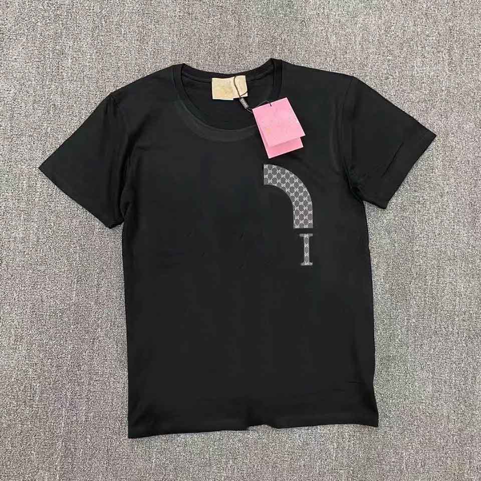 

Summer Mens Womens Designers t shirt 2021 Casual Letters stripe Shirts Knitting Pattern Printed 100% Cotton Lovers Tees Tops with Brand Clothes, White;black