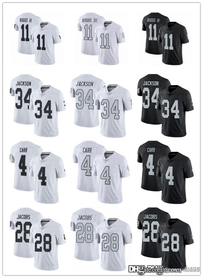 

Men Women Las VegasRaidersjersey 4 Derek Carr 11 Henry Ruggs III 28 Josh Jacobs 34 Bo Jackson black Football Jerseys, Black;red