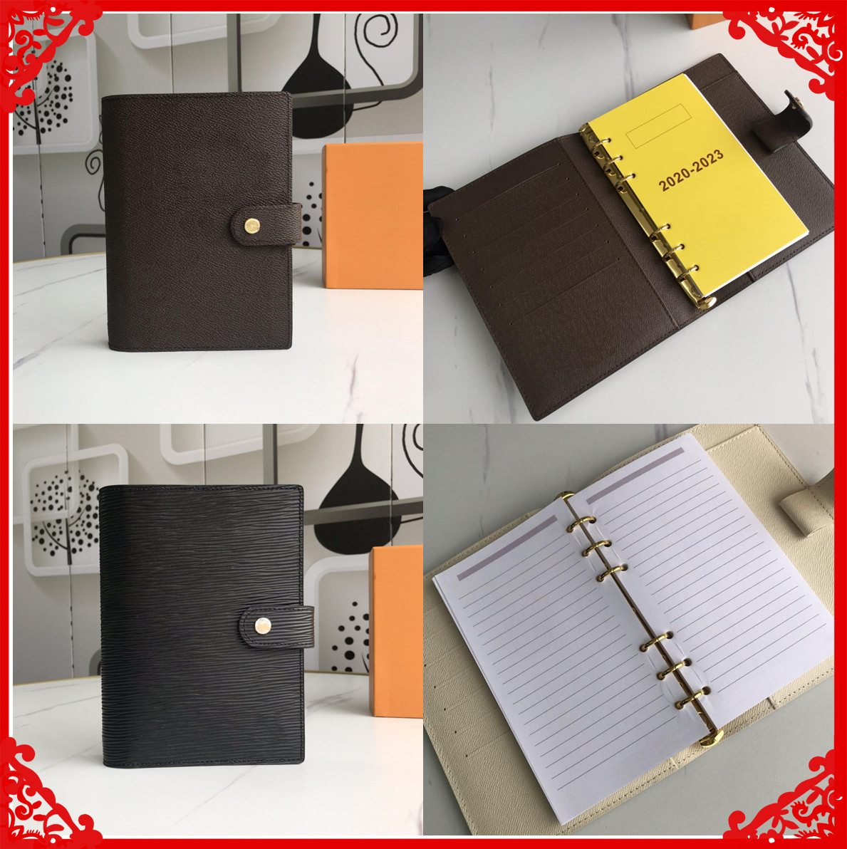 

notebook purses briefcase bag Medium Agenda Notepad Cover White Paper Portfolios Office Travel Journal Diary Jotter briefcases 6 Credit Card