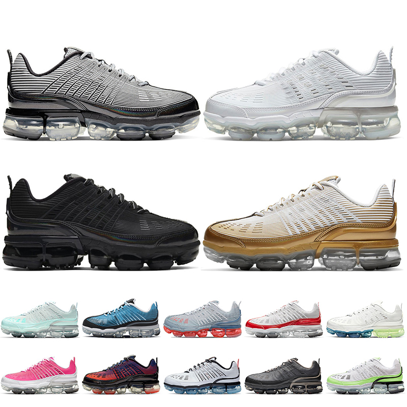 

2021 Women Mens 360 Running Shoes Fly Knit Triple Black Iridescent Metallic Silver Gold White University Red Big Size US 13 Trainers Sneakers, A13 barely volt 36-40