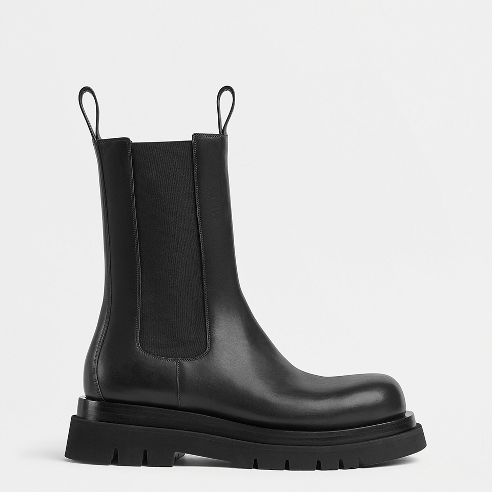 

autumn winter women boot designer fashion chelsea platform lug leather martin ankle boots, Black