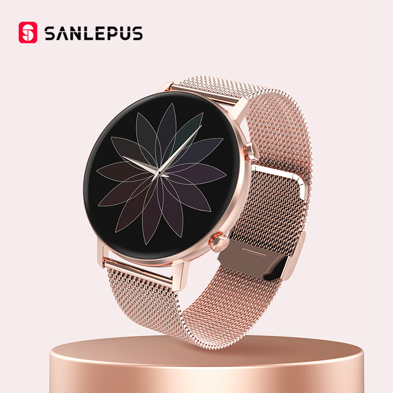 

SANLEPUS 2021 NEW Smart Watch Fitness Bracelet Men Women Smartwatch Sport Heart Rate Monitor Waterproof For Android Apple Xiaomig, Black