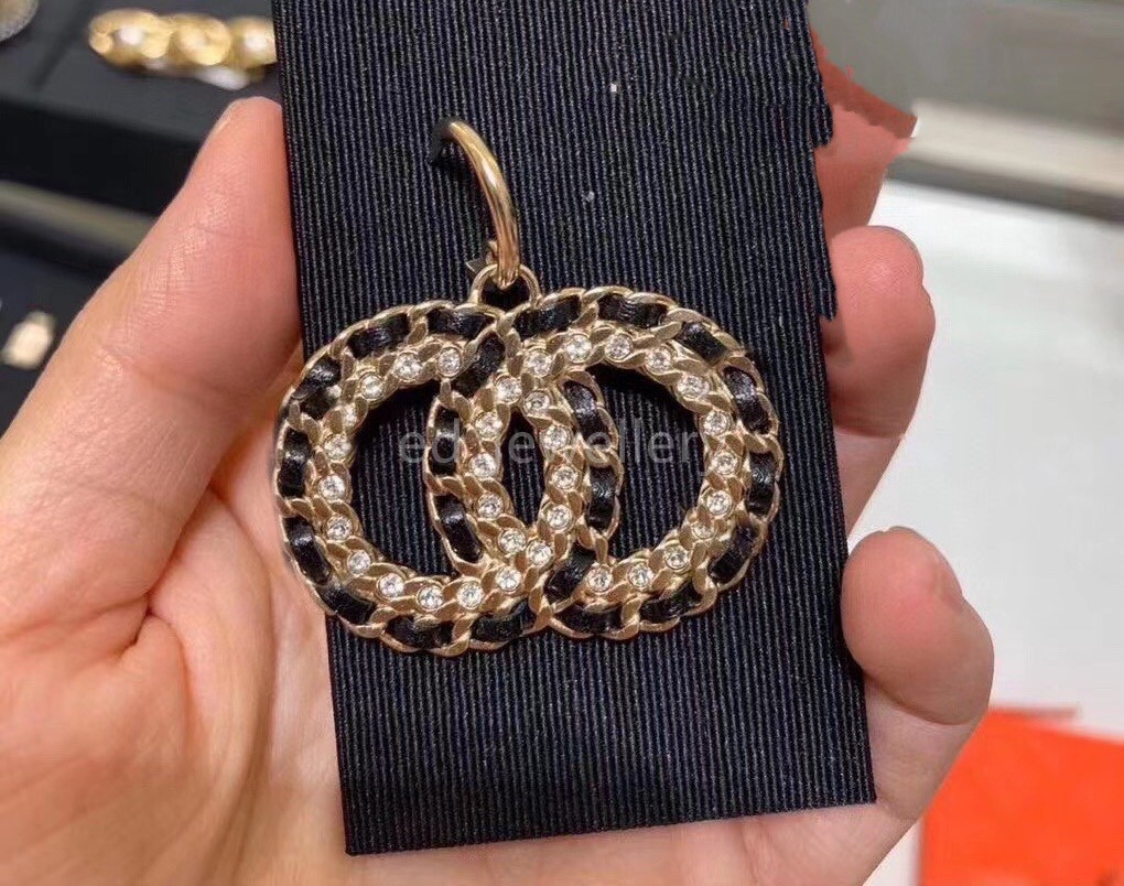 

Luxury brand designer Hoop high quality gold leather with letters with Diamond Earrings C women's party wedding couple gift jewelry 925 silver Alex ani