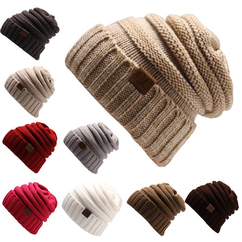 

Berets Ladies Knitted Hats Warm And Lock Temperature Outdoor Men Women Skin-Friendly Soft Big Head Woolen Clothing Accessories, Khaki