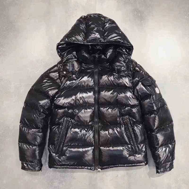 

Winter Men Jackets Designer Luxury Monclair Classic Women Fashion Hip Hop Cap Pattern Print Coats Outdoor Warm Casual, Shiny black