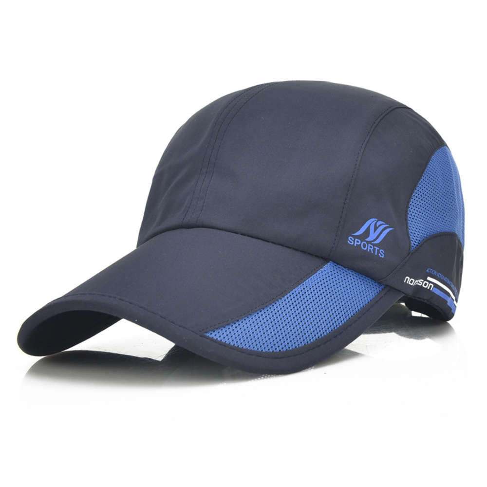 

men's quick drying baseball cap Korean outdoor sunscreen Hat Women's sports leisure waterproof NET hat, Blue;gray