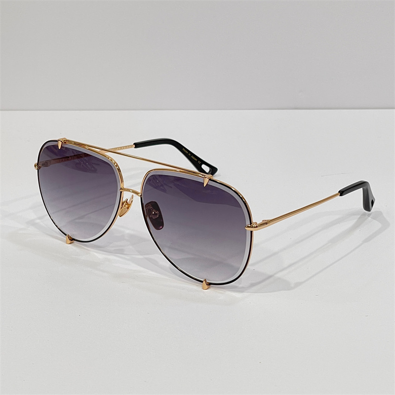 

Brand Designer Sunglass For Men Luxury Vintage Retro Glasses Fashion Gold Frame Style Summer Sunglasses High Quality Pilot Shape UV 400 23007
