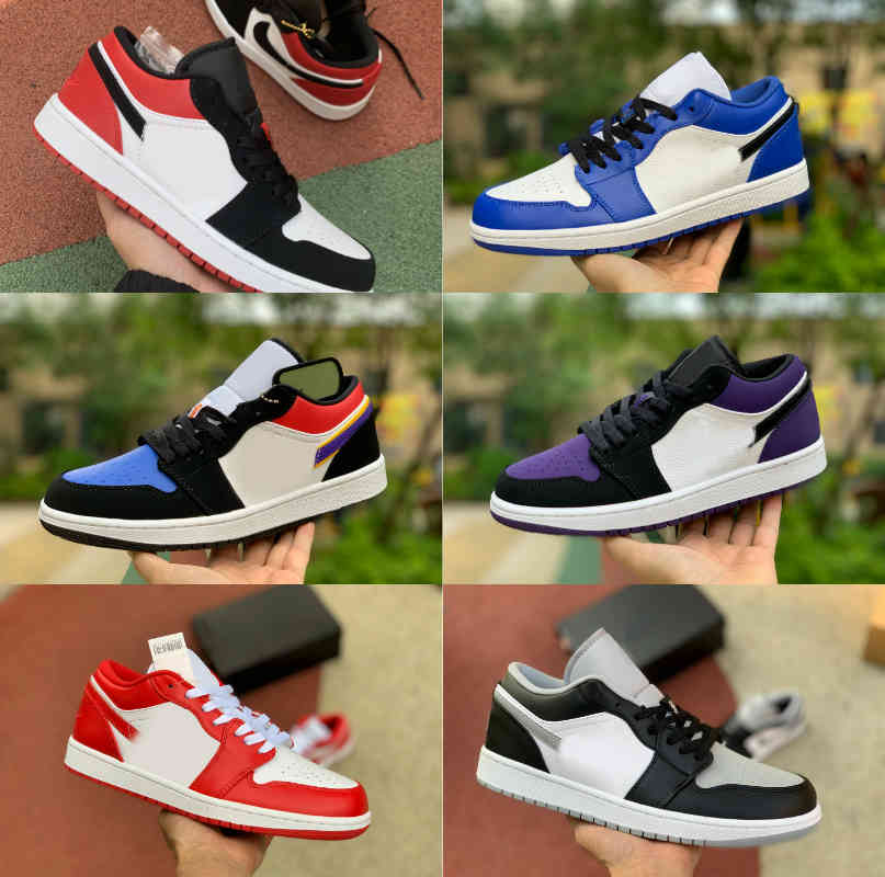 

2021 Low 1 1s University Blue Men Basketball Shoes Black Toe Court Purple White UNC Light Smoke Grey Reverse Bred Hyper Royal Laser Women Sneakers Mens Trainers J22, T012