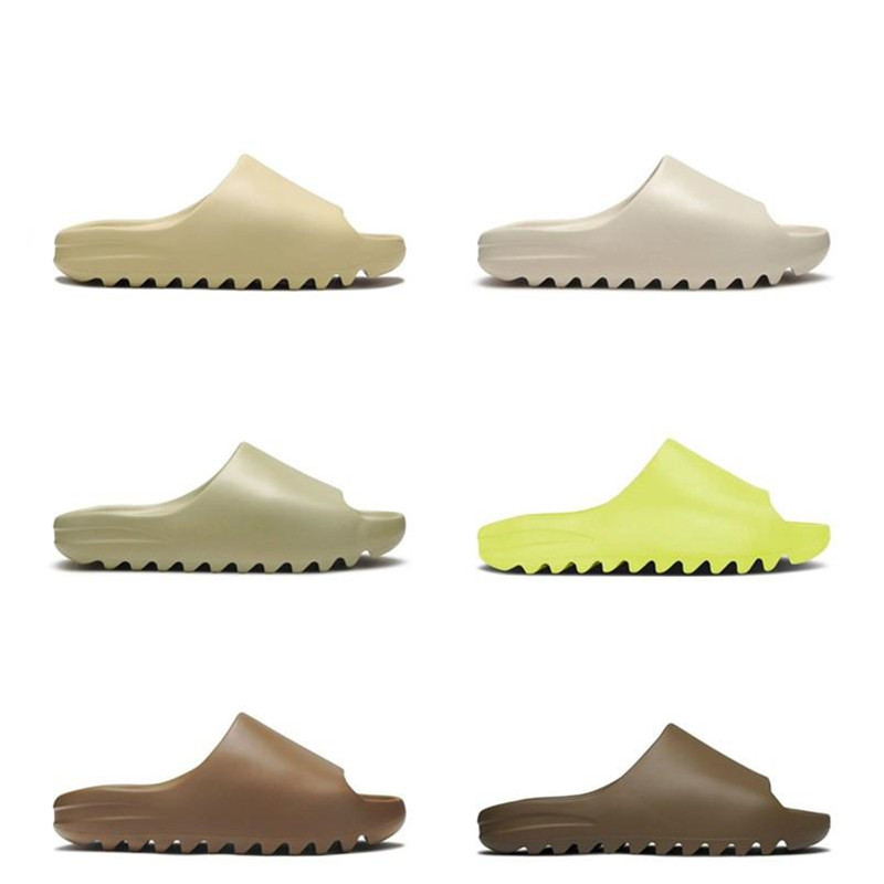 

Top Quality Ochre GW1931 Sliders Slipper Sandal Shoes Vermillion Red Moon Gray Blue Sand Ararat Men Womens Glow Green Earth Brown Core Resin Flat Beach Pool Sandals, Fill postage