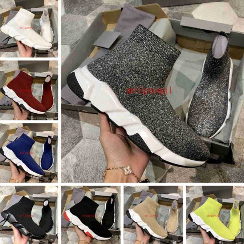 

High Quality Classic Series Flat Sock Boots Casual Shoe Sneakers Sale Trainer Triple Black Red Yellow Fashion Men Women Breathable Sports