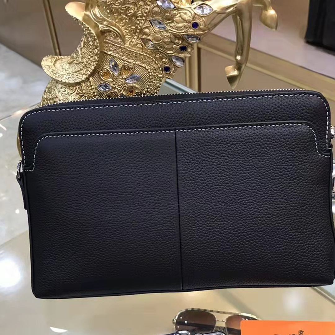 

Men Hand bag import Casual High capacity Genuine Leather Clutch bags