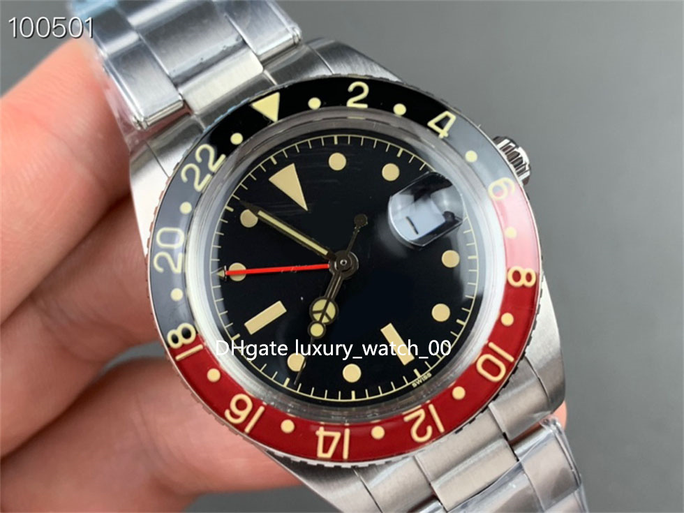 

3 style BP Factory 1980 Latest Luxury High Quality Watch Asia 2813 Movemen 40mm Vintage GMT 1665 1675 Pepsi Wristwatch Mechanical Automatic Mens Watches-210