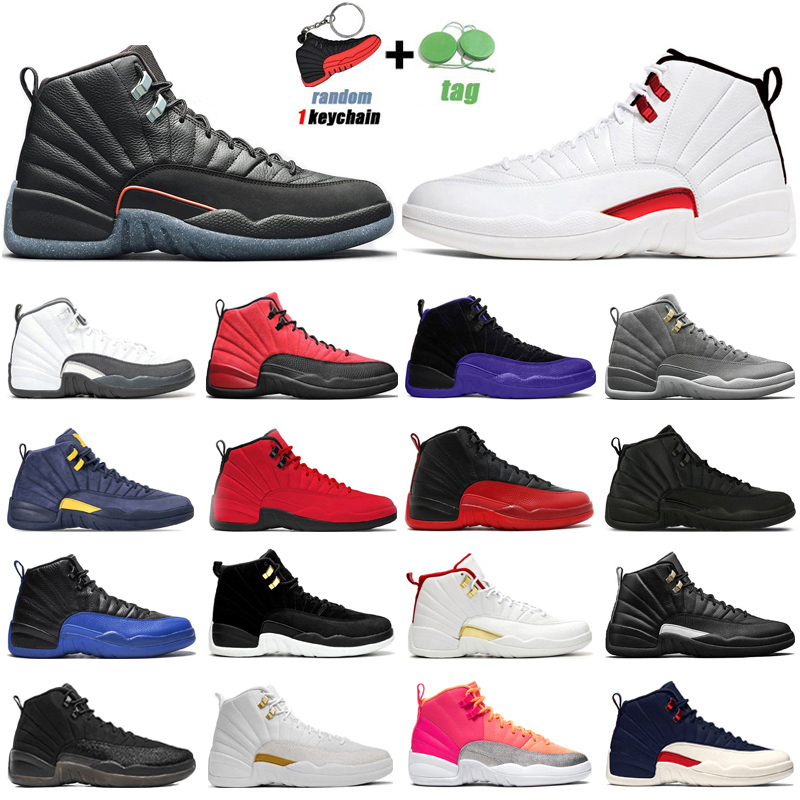 

Men 12s Utility Jumpman Basketball Shoes 12 Twist Reverse Flu Game Dark Concord University Gold Cherry Wolf Grey Mens Trainers Sport Sneakers