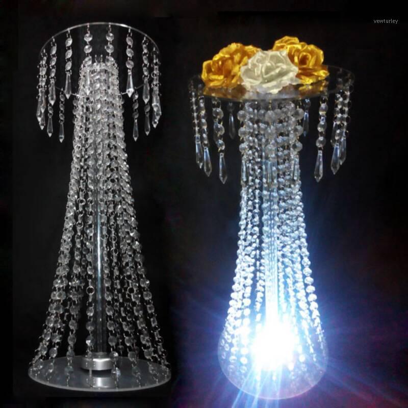 

Party Decoration Round Table Silver Candle Holder Metal Candlestick Flower Stand Vase Centerpiece Event Rack Road Lead Wedding Decor