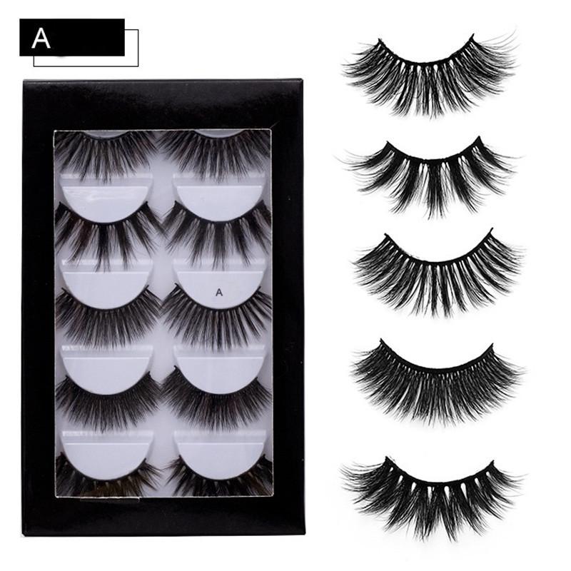 

5Pairs Mix Style Faux 3D Mink Eyelashes Multi-layer False Eyelash Natural Thick Long Curl Cruelty Free Eye Lashes Extension Makeup