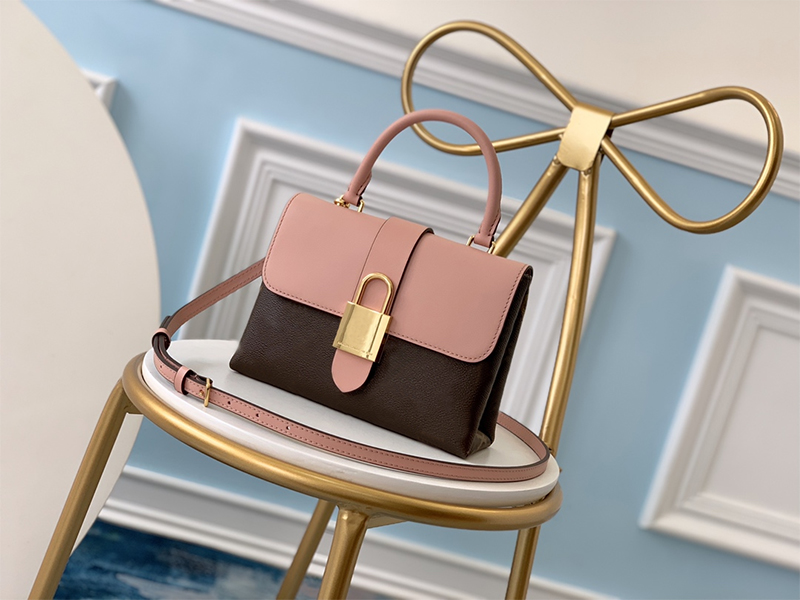 

Women's Leather Bag Pink Girl evening dress oblique fashion bag original other bags high quality wallet shopping handbag women's luxury two colors can choose m44322