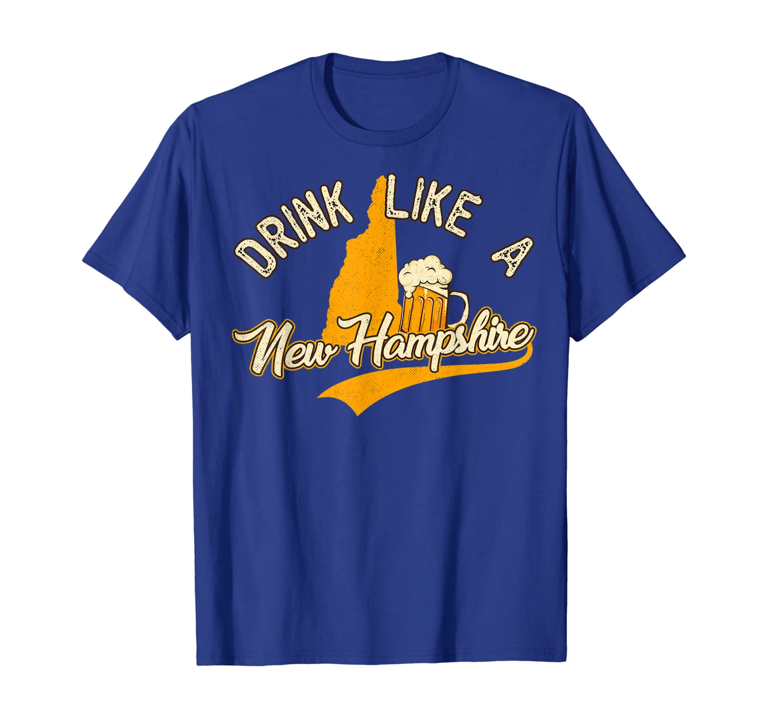 

vintage drink like a new hampshire beer t-shirt, White;black