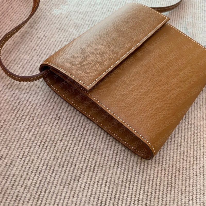 

Women Wallet On Chain WOC mini bag purse brown original epson genuine real leather high end crossbody shoulder bags top quality removable straps