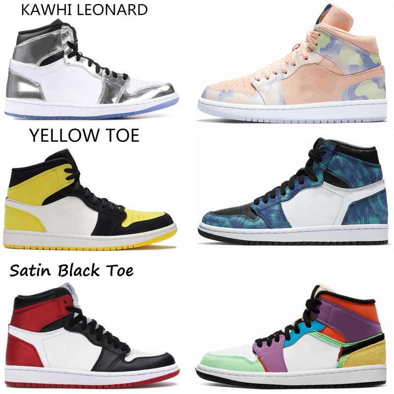 

University Blue 1 1s basketball shoes men women sneakers light smoke grey twist high dark mocha chicago obsidian shadow mid mens trainers, Box