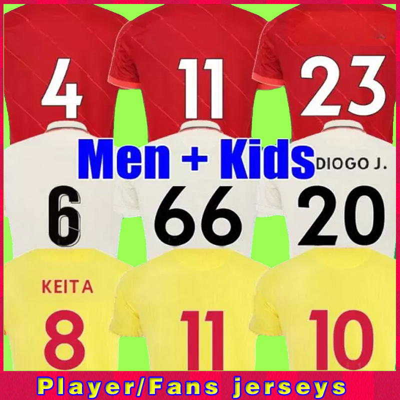 

21 22 season home soccer jerseys 2022 2021 Mohamed FIRMINO Diogo KEITA Luis DIaz football shirts men kids kits uniforms Fabio Minamino Alexa, Black;yellow