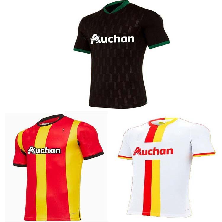 

RC LENS Sainte-Barbe Jerseys de fútbol Kakuta Ganago Medina Sotoca Muinga 2021 Maillot Pie Men Kits Football Shirts, Black