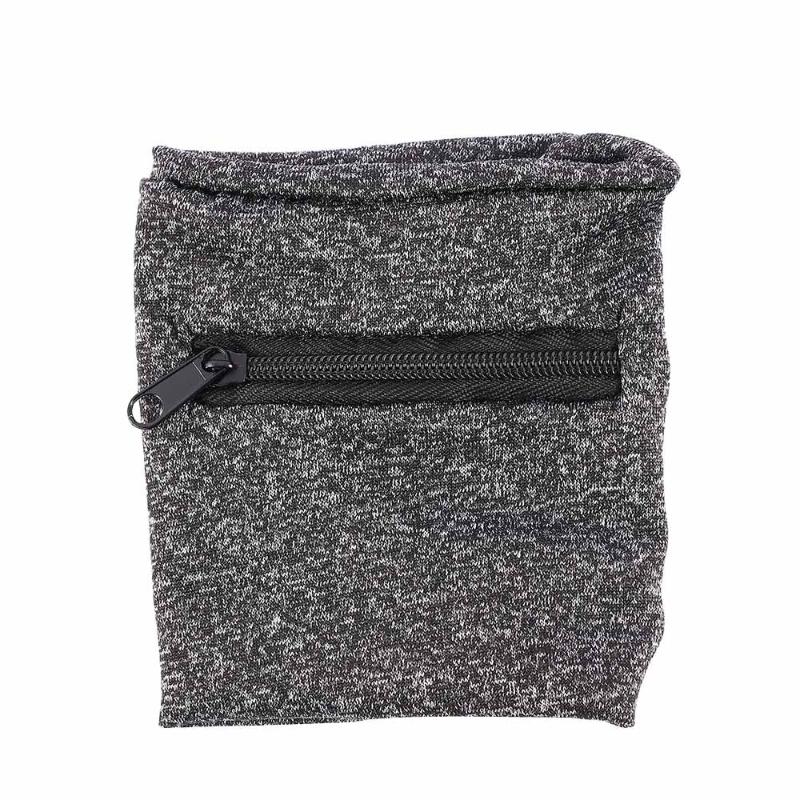 

Wrist Support Unisex Running Hand Guards Storage Bag Protector Zipper Sweat Band Wristband Sweatband Wallet, Black;red