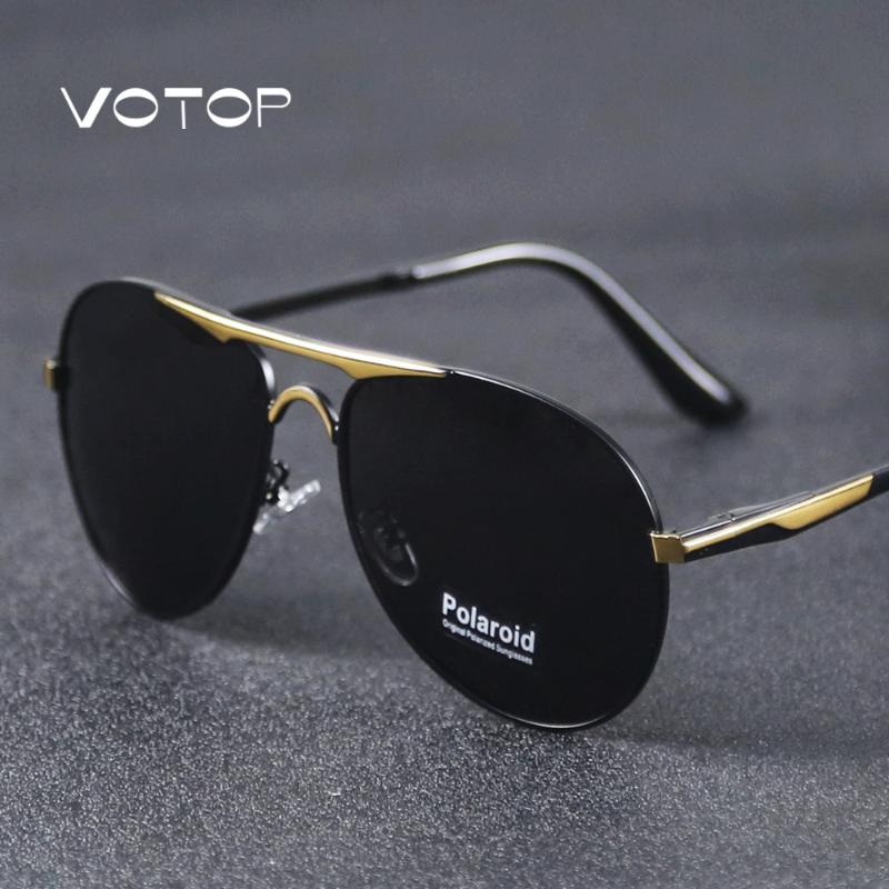

Sunglasses VOTOP Polarized Men Anti-Glare Lens Metal Frame Fashion Vintage Sun Glasses For Driving Fishing