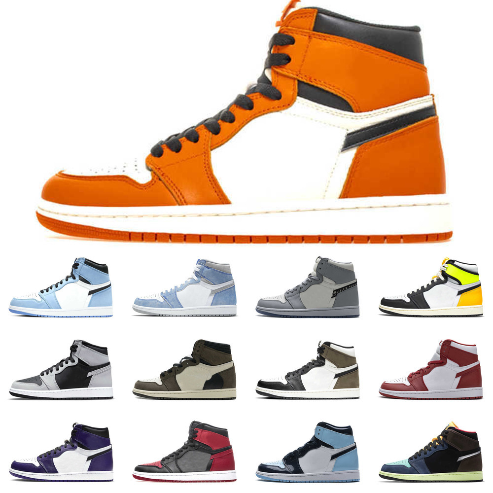 

men 1 Shoes women Jumpman Basketball 1s University Blue North Carolan Volt Gold Dark Mocha Mens Sports Sneakers 36-46 2 joda, #13 high og banned 36-46