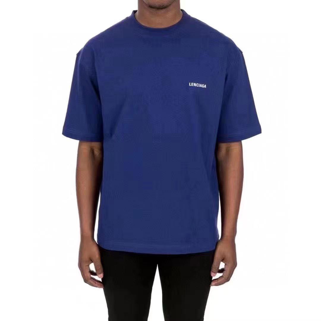 Paris logo T shirt calf blue front and back printed letters short sleeve high luxury quality with packaging bag, wholesale in large quantities. S-image-684762396