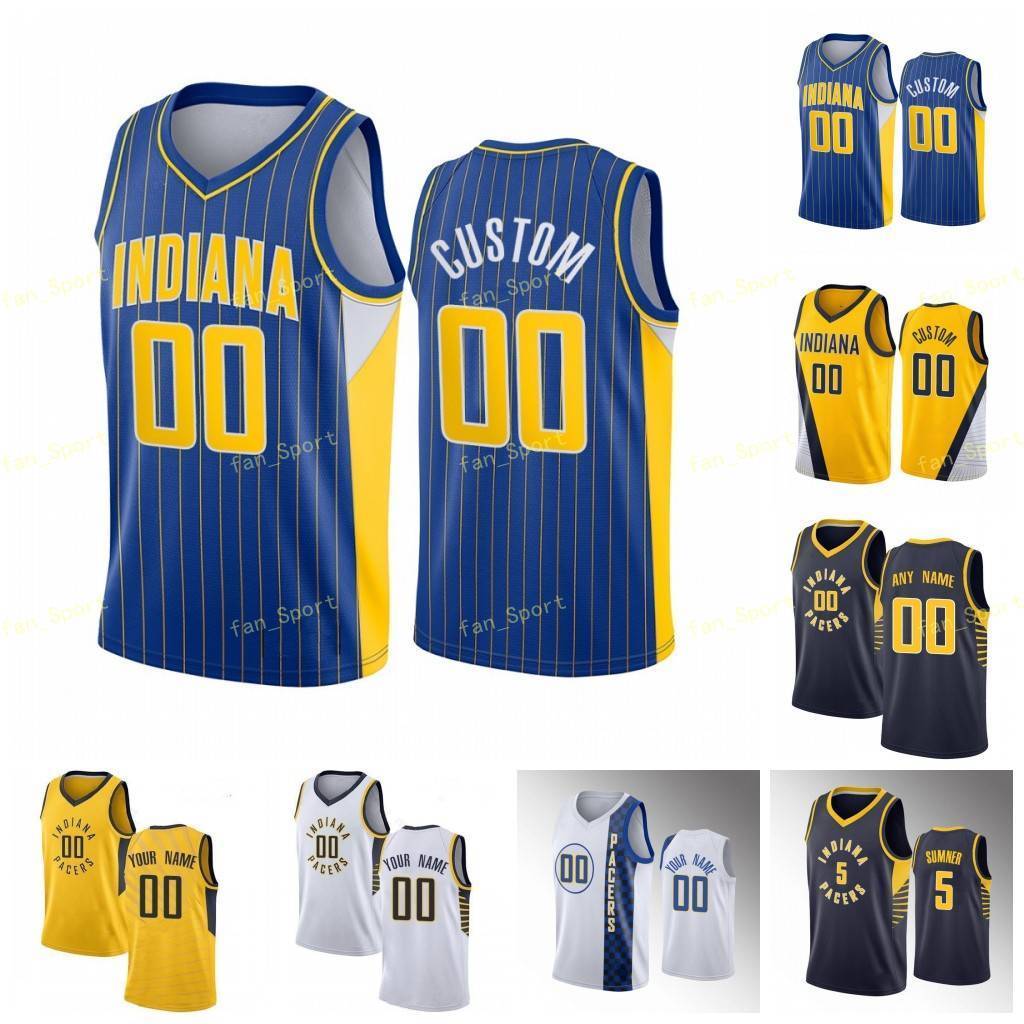 

City Earned Edition Custom Printed Malcolm 7 Brogdon Domantas 11 Sabonis T.J. 1 Warren Caris 22 LeVert Doug 20 McDermott Basketball Jerseys Men Women Kids, 2019 city