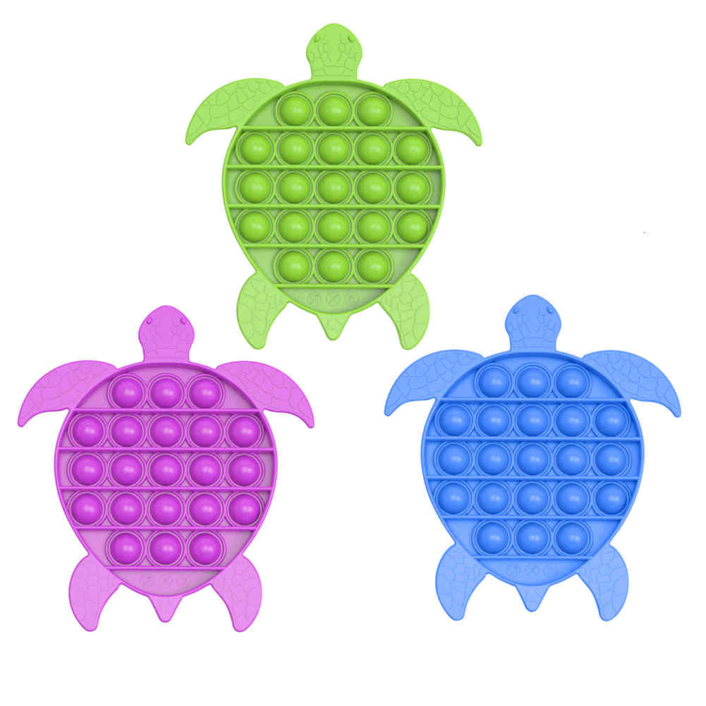 

Decompression Toy Tortoise Shape Push Popit Bubble Sensory s Stress Reliever Fiet for Adult Kid Children Fun Pressure Reduction