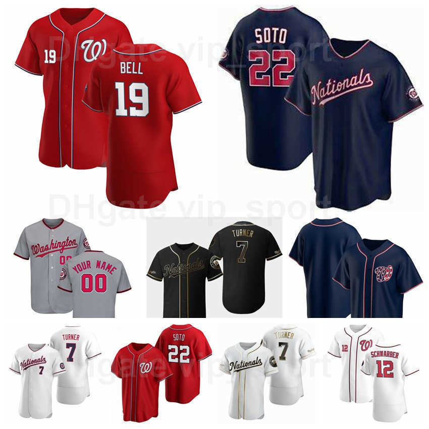 

12 Kyle Schwarber Jersey Baseball 22 Juan Soto 7 Trea Turner 37 Stephen Strasburg 19 Josh Bell 8 Carter Kieboom Men Kids Women
