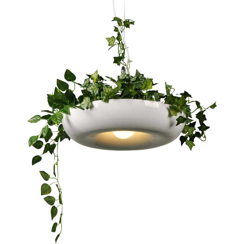 

Decoration led hanging lamp simple design with plants for restaurant hotel project babylon garden lighting in E27 light holder