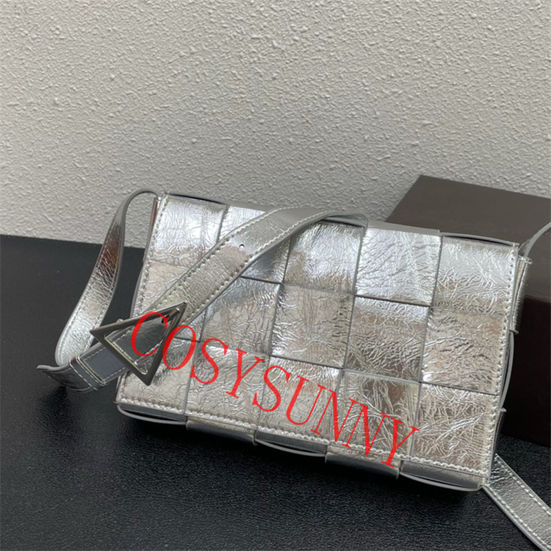 

silver Top quality Genuine leather Bag Women's men tote crossbody Clutch Luxury Designer fashion shopping wallet card pockets handbag S