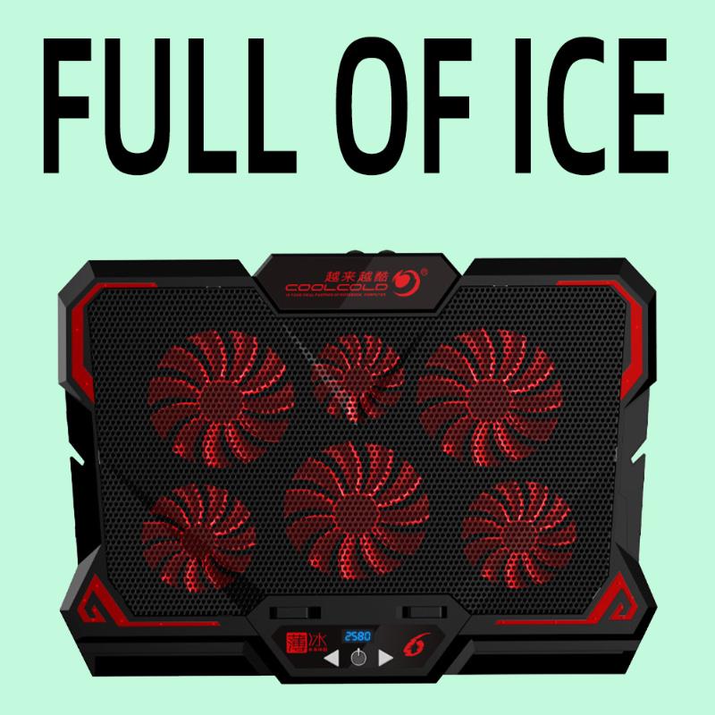 

Cooler Pad Comfortable Ergonomic Design Super Mute 6 Fans Laptop Notebook Computer Fan Base Plate Cooling Pads